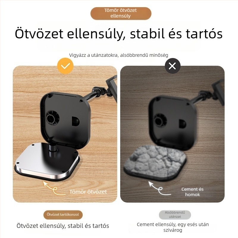 Állítható feletti telefon- és dokumentumszkenner tartó, testreszabható