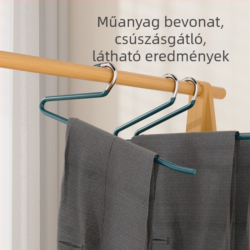 Z alakú nadrágklipsz liba alakú tartóval, csúszásmentes, műanyag bevonatú, háztartási ruhaszárító