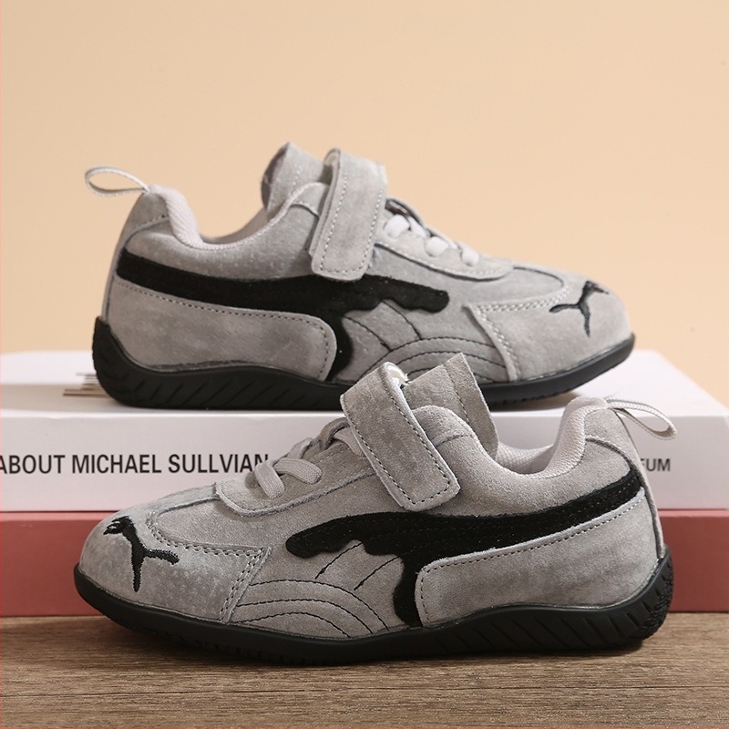 Gyerekeknek készült retro matt cipő, könnyű, uniszex sportcipő Velcro-záródással