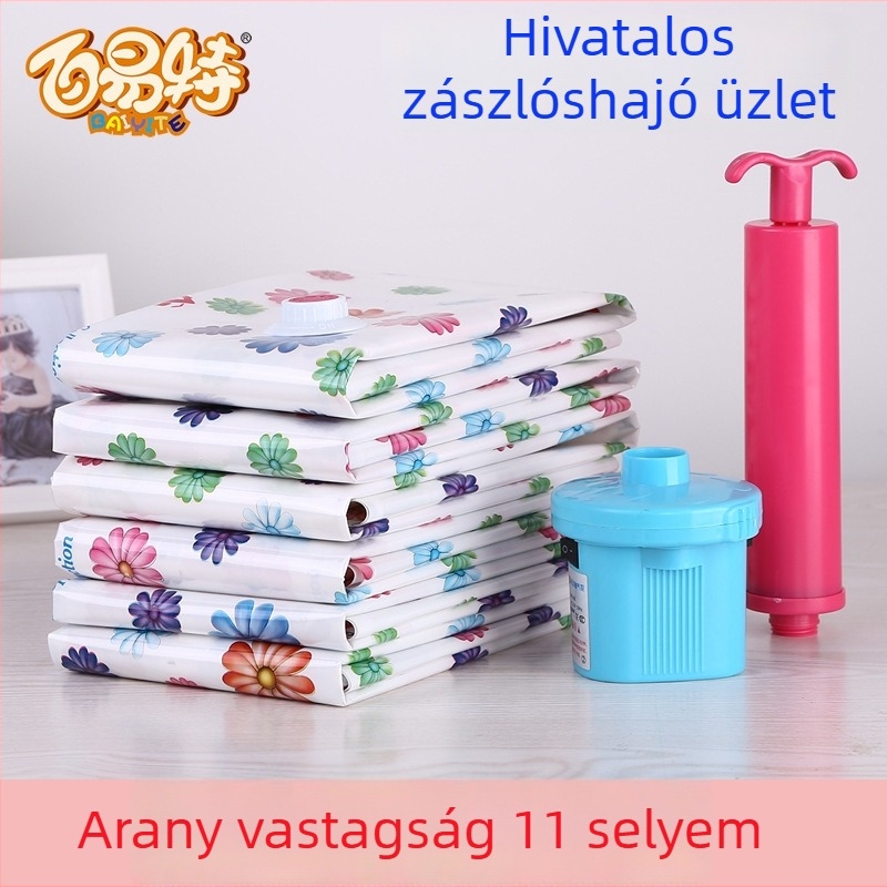 Baiyite 11 rétegű vákuumos tömörítő tasak, megerősített, extra nagy paplan tároló