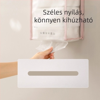 Falihoz rögzíthető vízálló toalettpapír tároló táska, nagy kapacitású, többfunkciós