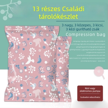 Nagy méretű vákuum-kompressziós zsák kézi pumpával, ruhák és paplanok tárolására
