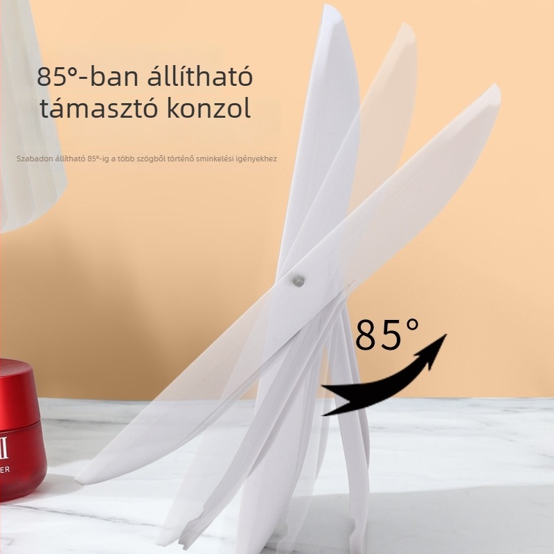 Új LED smink-tükör világítással, diákok számára, kompakt asztali tükör háromszínű megvilágítással