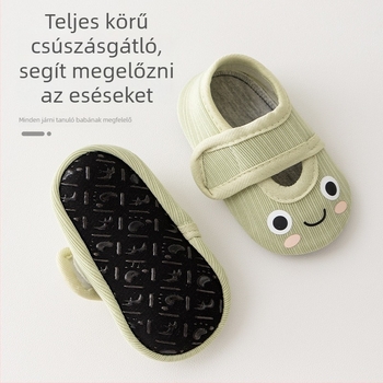 Gyerekeknek Velcro cipő, csúszásmentes puha talppal, kényelmes beltéri cipő
