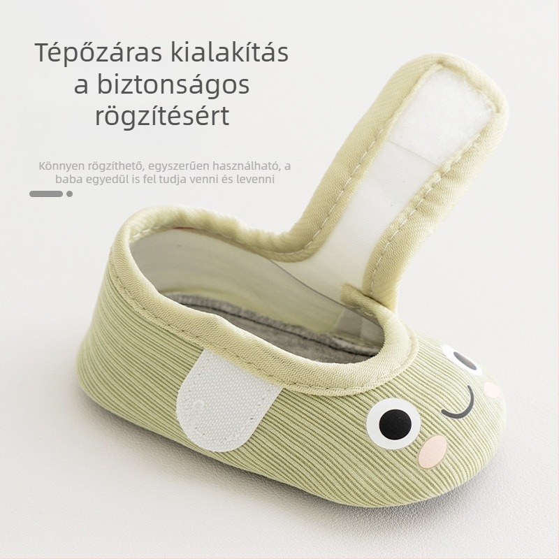 Gyerekeknek Velcro cipő, csúszásmentes puha talppal, kényelmes beltéri cipő