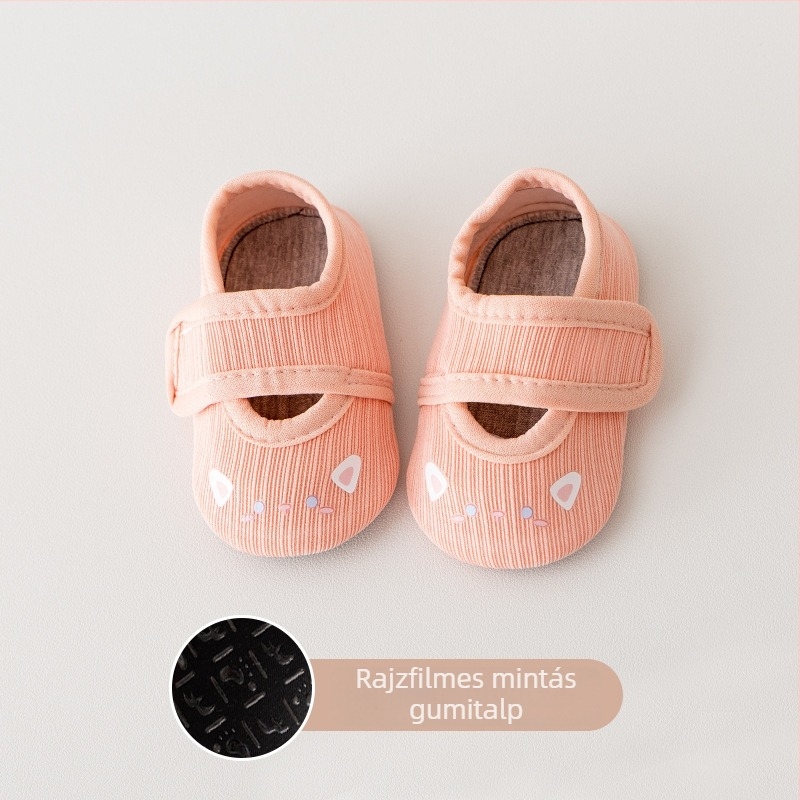 Gyerekeknek Velcro cipő, csúszásmentes puha talppal, kényelmes beltéri cipő