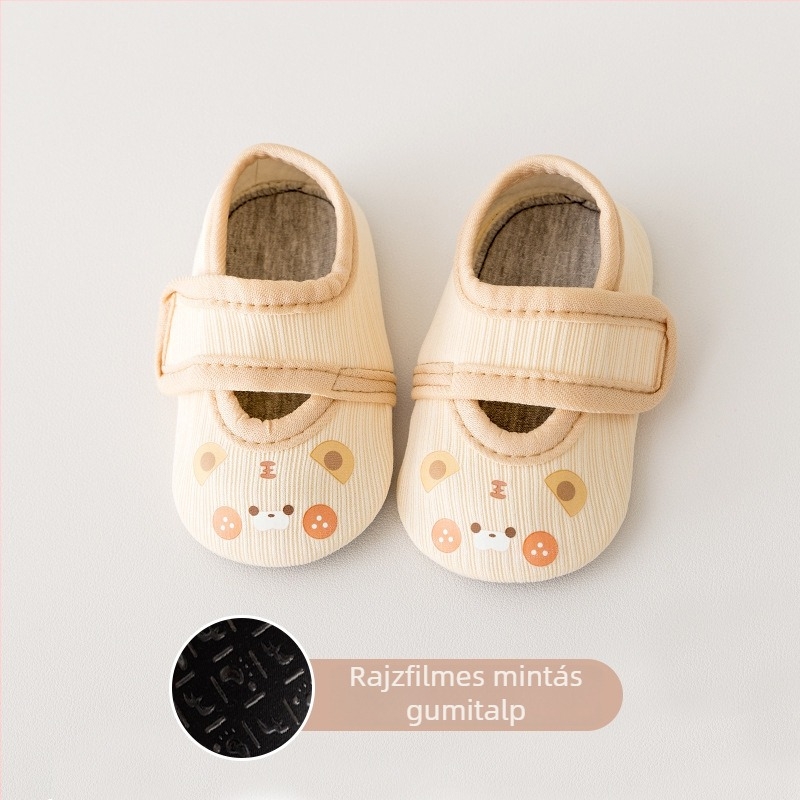 Gyerekeknek Velcro cipő, csúszásmentes puha talppal, kényelmes beltéri cipő