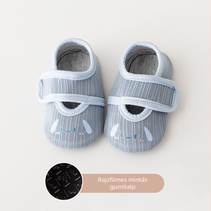 Gyerekeknek Velcro cipő, csúszásmentes puha talppal, kényelmes beltéri cipő