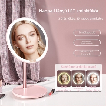 LED asztali smink tükör mágneses leválasztható falra szerelhető