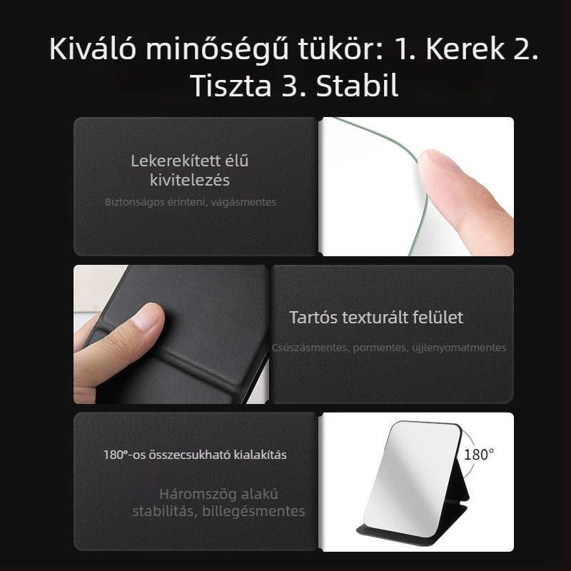 Összecsukható sminktükör íróasztalra és otthonra, nagy méretű