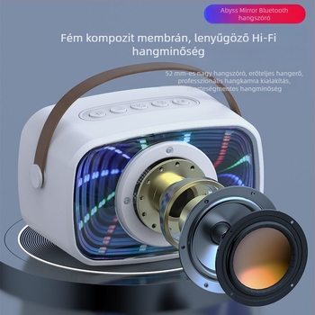 Új W20 retro tükrös Bluetooth hangszóró, ambient fénnyel és lebegő dizájnnal, otthonra és kültérre, hordozható ajándék