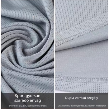 Férfi rövid ujjú nyári edzés póló, légáteresztő, gyorsan száradó Ice Silk