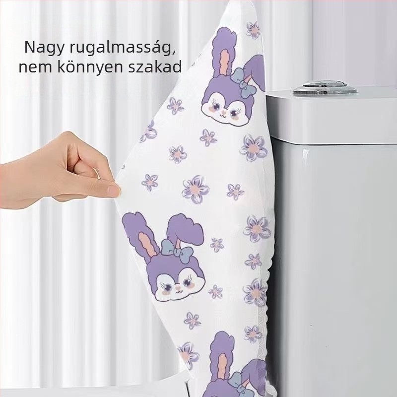 Egyszer használatos WC-ülőke védő, teljes fedéssel, vízálló, utazáshoz