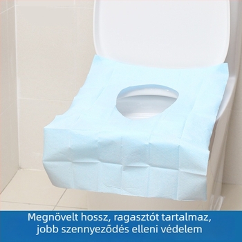 Egyszer használatos vécéülőke, utazó csomag, nem szövött anyagból, vízálló, 40 cm