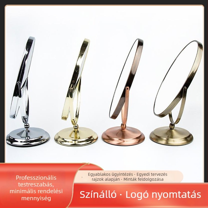 HD minőségű kétoldalas forgatható asztali sminktükör ékszerüzlet vitrínéhez