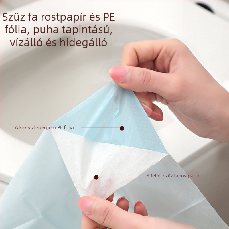Egyszer használatos hosszú WC-ülőke alátét, vízálló, ragasztómentes
