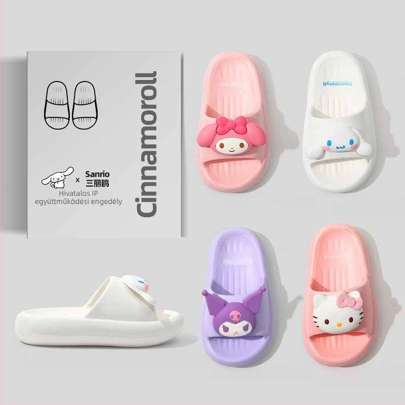Sanrio gyerek papucs mesefigurával, nyár, uniszex, beltéri és kültéri viseletre, csúszásmentes EVA talppal