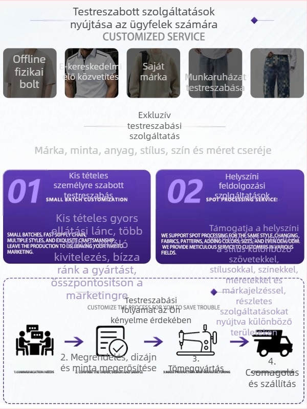 Férfi pamut-poliészter fleece polo hosszú ujjú, laza szabás, patch zseb