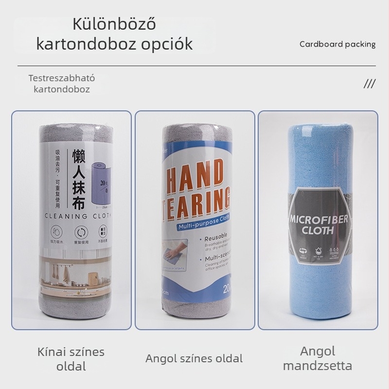Konyhai mikroszálas törlő tekercs, újrahasználható nedvszívó tisztító kendő