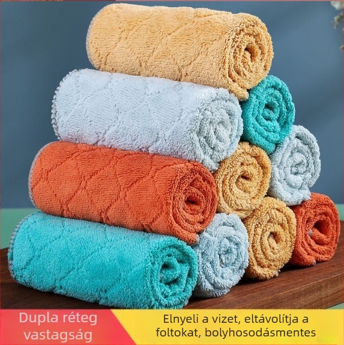 Konyhai korallplüss rongy, nedvszívó, olajálló