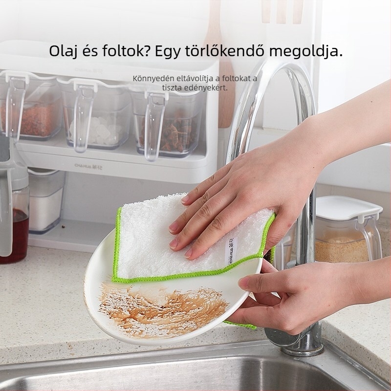 Camellia bambusz rostból készült konyhai törölköző edényekhez, kiváló nedvszívó, zsíroldó, egyszínű