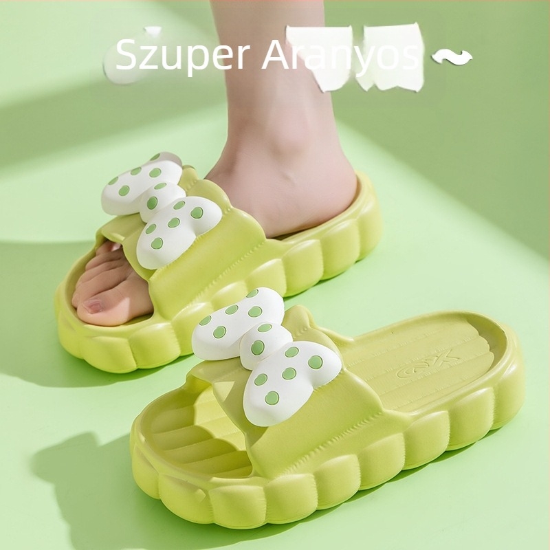 Női EVA papucs vastag talppal, masnival, beltérre, csúszásmentes