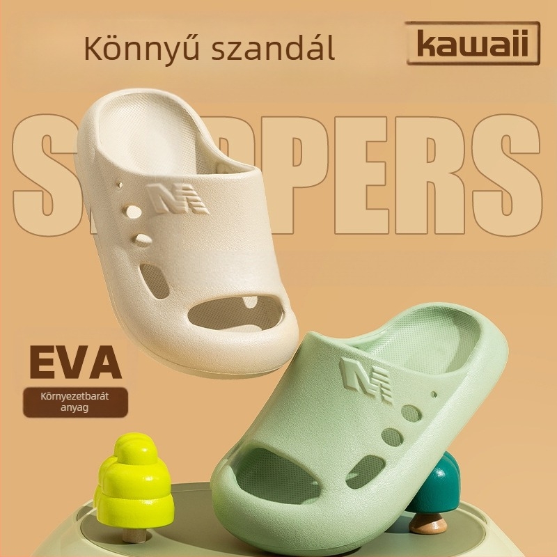 Gyerek EVA papucs, karikatúra motívummal, könnyű, puha talppal, csúszásmentes, beltéri és kültéri nyári viselet