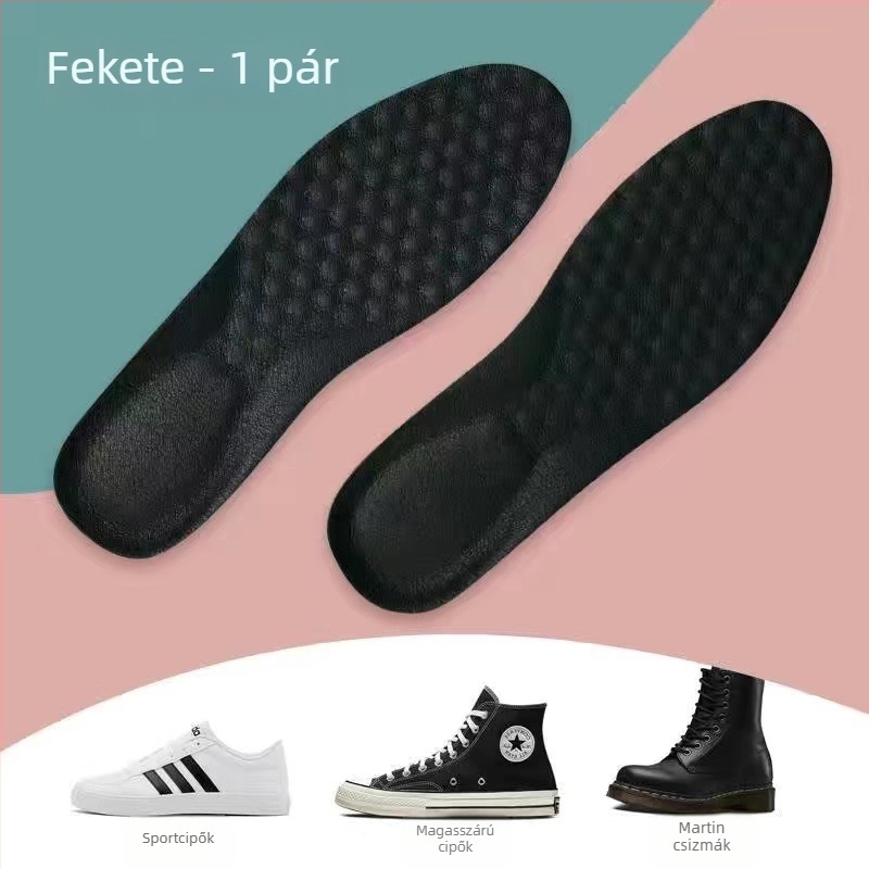 Női loafer talpbetét valódi bőrből, vastag, légáteresztő, szagtalanító, nedvességelvezető, teljes talpbetét