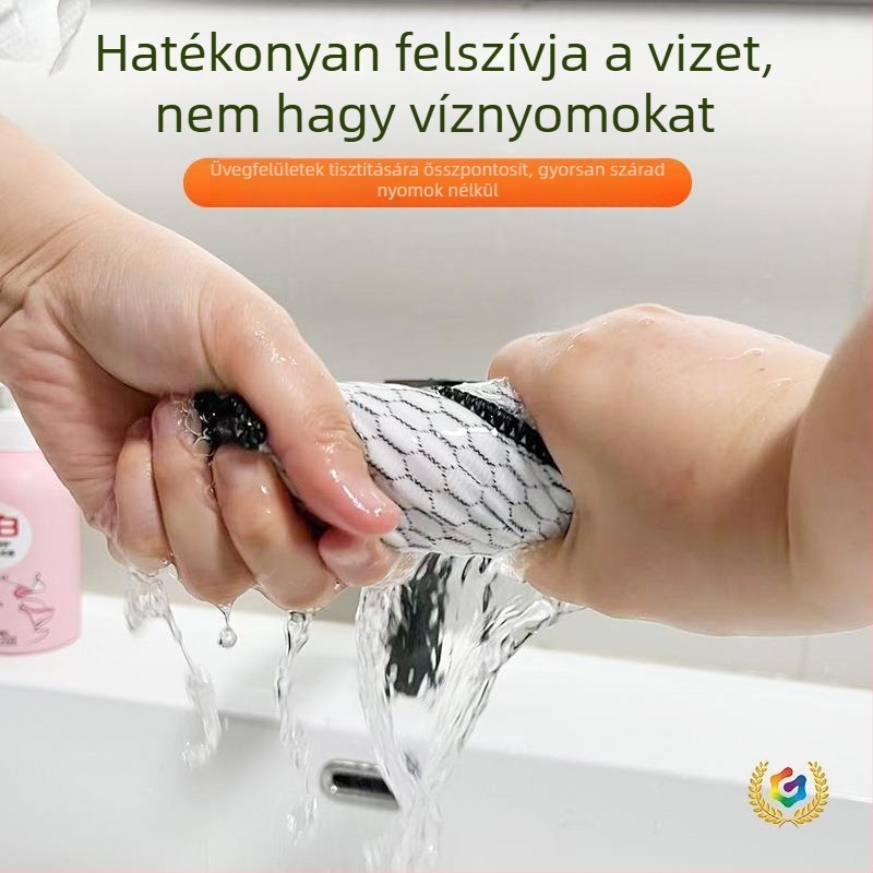 Méhessejt mintás tisztító kendő, szöszmentes, nedvszívó edényekhez, konyhai tisztításhoz és üveg törléséhez