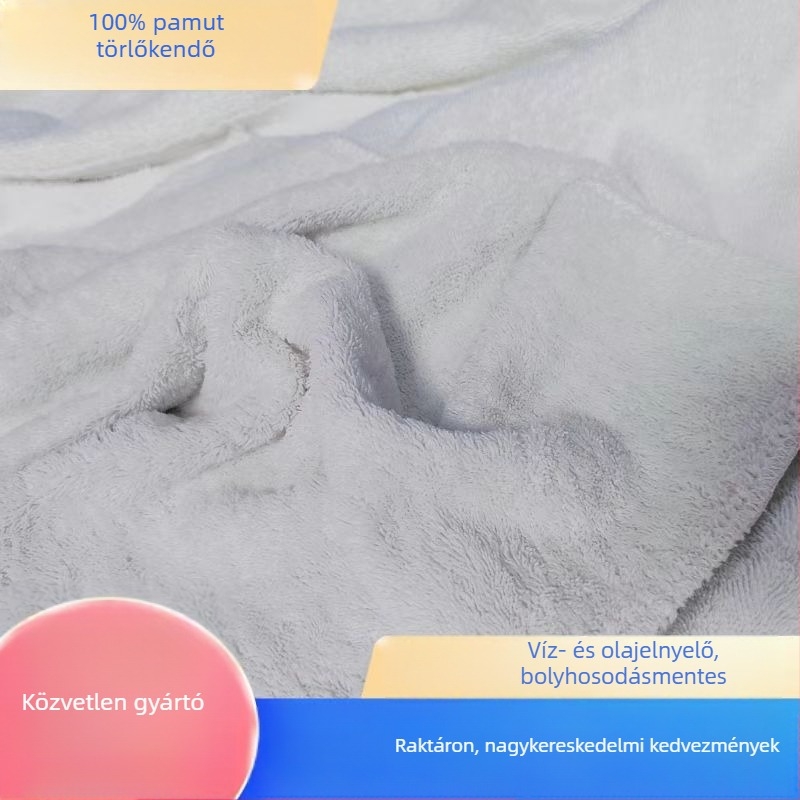 100% pamut ipari tisztító kendő, olaj- és vízfelvevő, szöszmentes, fehér frottír kendő