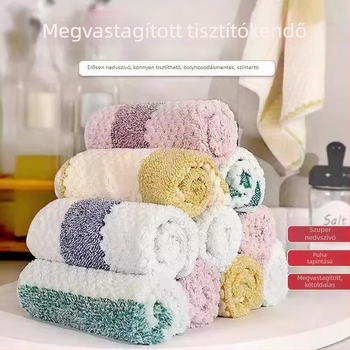 5 darab bambusz rostból készült konyhai törlőkendő, nedvszívó, szöszmentes, olajálló