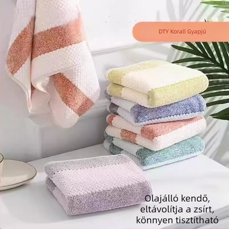 5 darab bambusz rostból készült konyhai törlőkendő, nedvszívó, szöszmentes, olajálló
