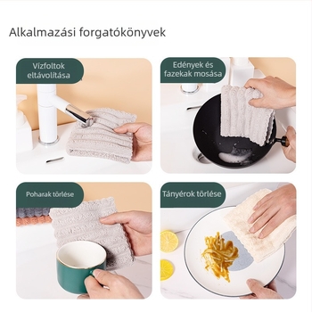 Konyhai tisztító kendők ultrafin rostból, extra-nagy és vastag, nedvszívó, 8 darab