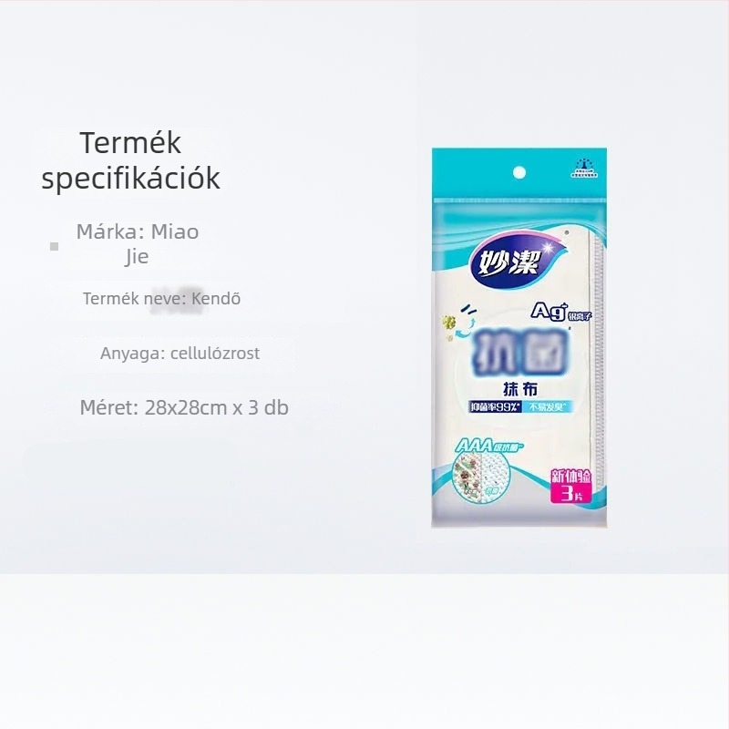 Miaojie antibakteriális mikroszálas mosogatókendő, nedvszívó, szöszmentes, konyhai tisztító kendő