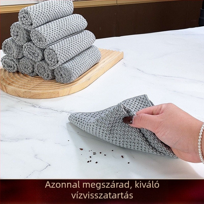Konyhai tisztító kendő, nedvszívó, szöszmentes, könnyen tisztítható, alkalmas asztalok, tűzhely és edények letörlésére