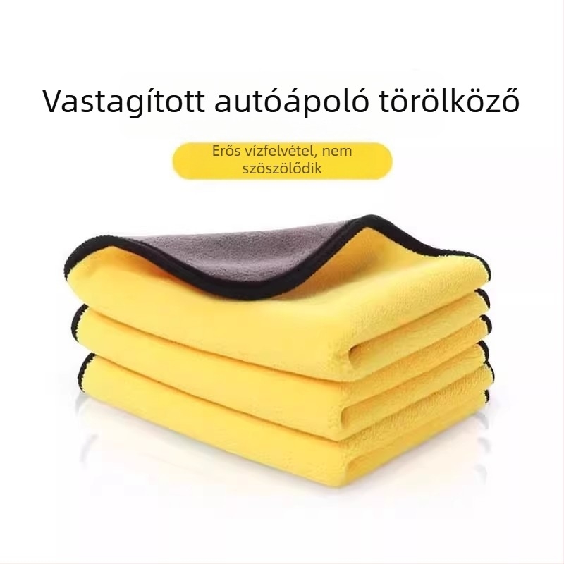 Vastagított nedvszívó autó kendő – szöszmentes, üveg- és belső felületek tisztítására