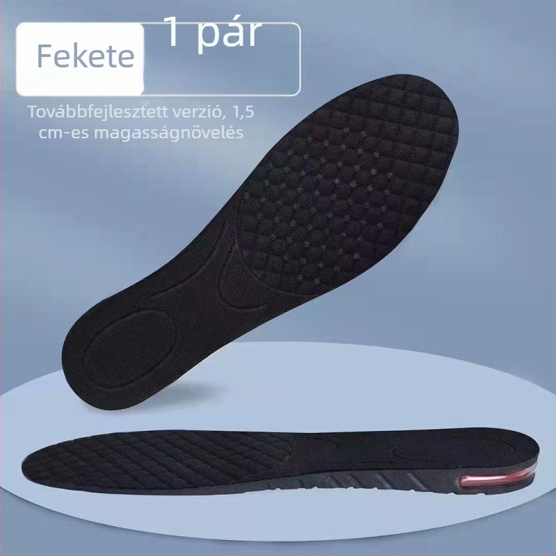PVC magasságot növelő talpbetét légrugós párnával, 1–4 réteg, 3 cm/5 cm/7 cm/9 cm, uniszex, EU méretek 34–44, mindennapi cipőkhöz