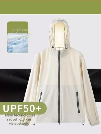Hegyi ultrakönnyű UV-védett nylon szélkabát férfiaknak, lélegző, kültéri horgászathoz
