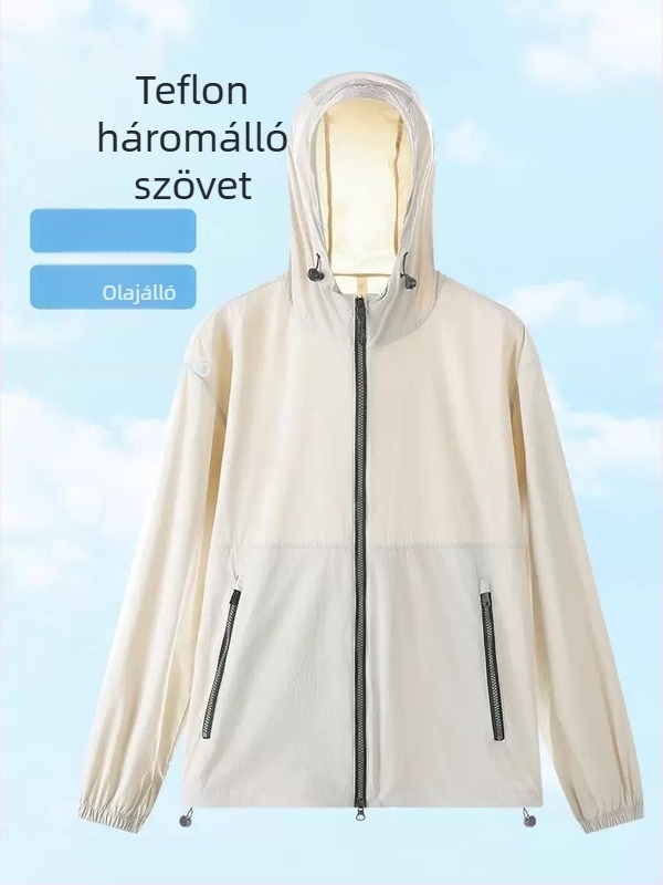 Hegyi ultrakönnyű UV-védett nylon szélkabát férfiaknak, lélegző, kültéri horgászathoz