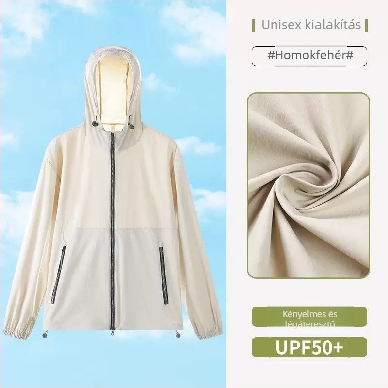 Hegyi ultrakönnyű UV-védett nylon szélkabát férfiaknak, lélegző, kültéri horgászathoz