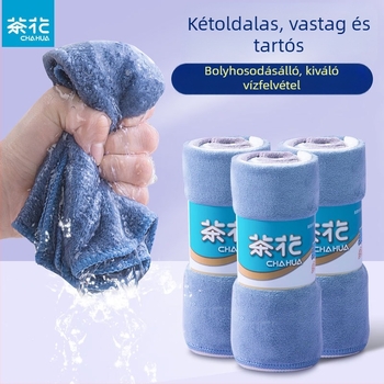 Camellia vastag edényrongy, konyhai nedvszívó tisztító kendő üveg tisztítására, szöszmentes, háztartási