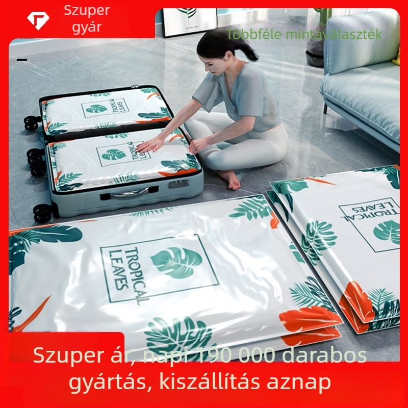 Vákuumsűrítő tasakok ruhák tárolásához, ruhatömörítő tasakok, pehelykabátok