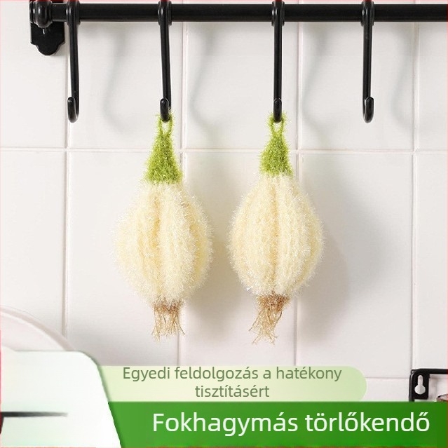 Koreai stílusú akril mosogatókendő, kézzel készített, olajat taszító felülettel, súrolópad és zöldségtisztító kendő