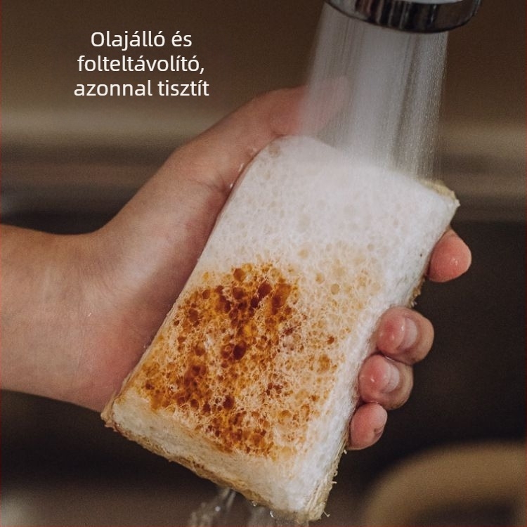 Kétszintes mosogatószivacs loofahból, kétoldalas tisztító edényekhez