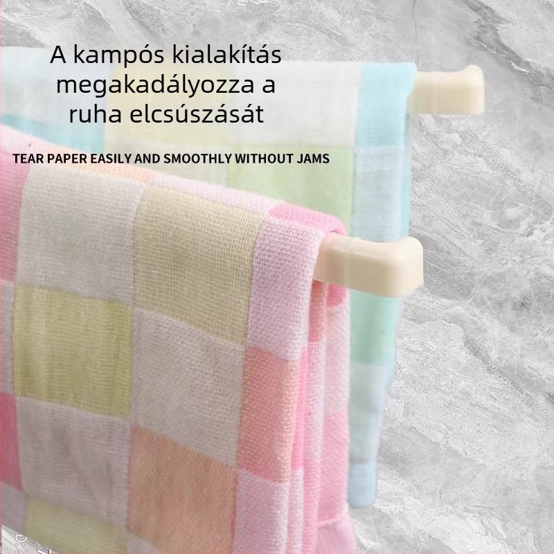 Fali konyhai törölköző- és kendőtartó vákuumos csészékkel, forgó, többrúdos leeresztő állvány, falra szerelhető