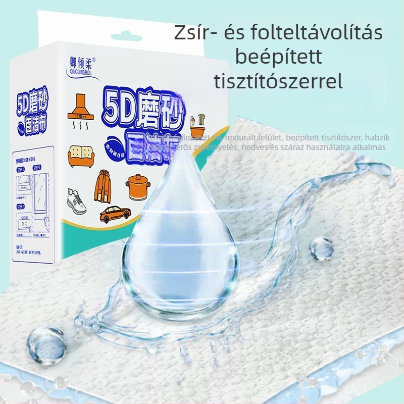 Qingqingrou Matt felületű súrolópad, egyszer használatos konyhai törlőkendő, olaj- és vízfelvétel, nem szövött anyag