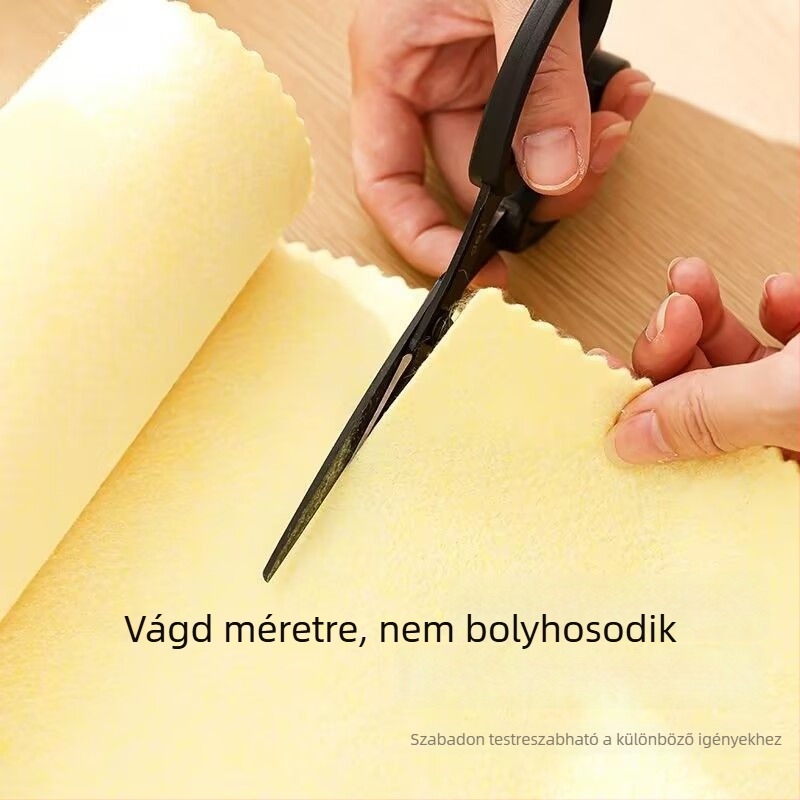 Aranysárga loofah tisztító kendő, nedvszívó és zsíroldó, konyhai tisztításhoz és folteltávolításhoz, vastag edény-törlő, rostos tekercs az olaj eltávolításához