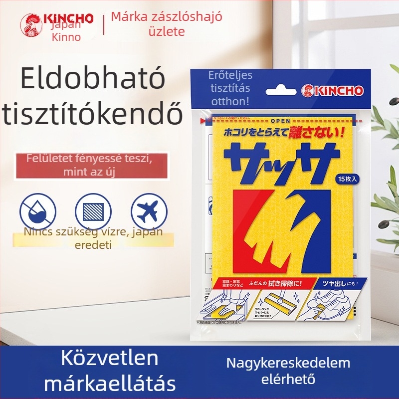 Golden Bird egyszer használatos tisztító kendő bútorokhoz és padlókhoz – nemszövött anyag, olajálló, folteltávolítás, öblítés nélkül