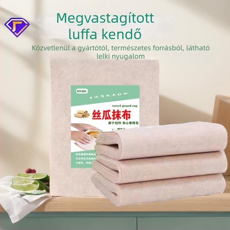 Konyhai luffa törölköző edényekhez, olajat felszívó, olajat taszító felület