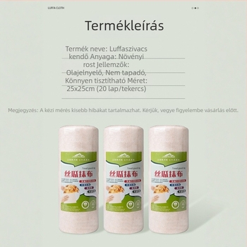 Luffa konyhai kendő – erős nedvszívás, olajálló, könnyen tisztítható, egyszer használatos